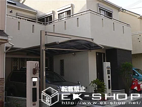 LIXIL リクシル(トステム)のカーポート マルチスクエア　アール屋根レギュラー片支持タイプ 施工例