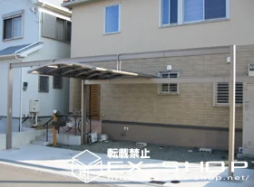 LIXIL リクシル(トステム)のカーポート マルチスクエア　アール屋根1台用タイプ 施工例