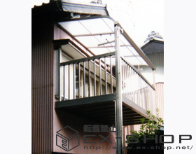 のバルコニー・ベランダ屋根 ライザーテラス R型 単体  屋根タイプ  積雪〜20cm対応 施工例