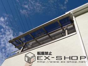 のバルコニー・ベランダ屋根 アルファテラス L型 単体  屋根タイプ  積雪〜20cm対応 施工例