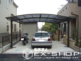 のカーポート カーブポートシグマII  ワイドタイプ  積雪〜20cm対応 施工例