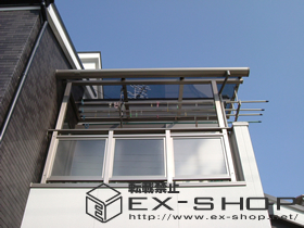 のバルコニー・ベランダ屋根 ライザーテラス R型 単体  屋根タイプ  積雪〜20cm対応 施工例