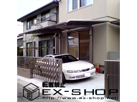 のカーゲート アルピタHG 両開き　ノンレールタイプ 施工例