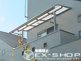 のバルコニー・ベランダ屋根 ライザーテラス R型 単体  屋根タイプ  積雪〜20cm対応 施工例