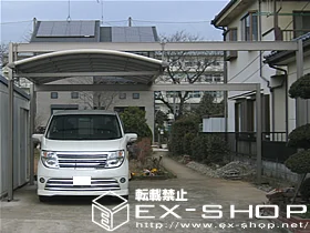 LIXIL リクシル(トステム)のカーポート マルチスクエア　アール屋根レギュラー両支持タイプ 施工例