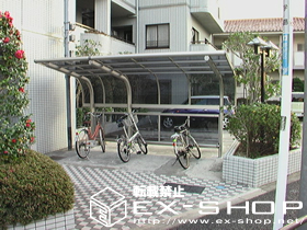 のサイクルポート・駐輪場 サイクルキャップ　積雪〜20cm対応 施工例