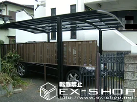 LIXIL リクシル(トステム)のカーポート カーブポートシグマII  ワイドタイプ  積雪～20cm対応 施工例