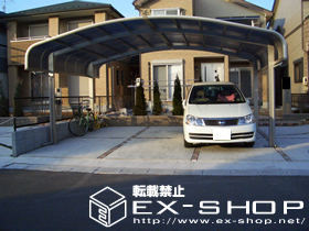 のカーポート レイナキャップツインポート　積雪〜20cm対応 施工例