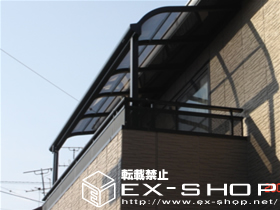 のバルコニー・ベランダ屋根 ライザーテラス R型 単体  屋根タイプ  積雪〜20cm対応 施工例