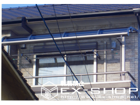 のバルコニー・ベランダ屋根 ライザーテラス R型 単体  屋根タイプ  積雪〜20cm対応 施工例