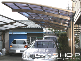 のカーポート カーブポートシグマII  縦連棟タイプ  積雪〜20cm対応 施工例