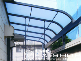 のテラス屋根 ライザーテラス R型  単体 テラスタイプ  積雪〜20cm対応 施工例