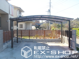 のカーポート カーブポートシグマ?ワイド　ロング柱23仕様 施工例