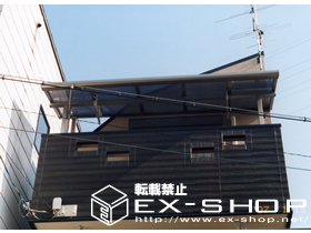 のバルコニー・ベランダ屋根 アルファテラス F型 単体  屋根タイプ  積雪〜20cm対応 施工例