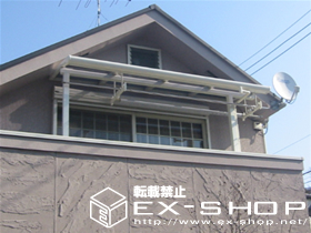 のバルコニー・ベランダ屋根 アルファテラスＬ型 単体 テラスタイプ  積雪〜20cm対応 施工例