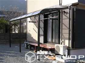 のテラス屋根 ライザーテラス R型 単体 テラスタイプ  積雪〜20cm対応 施工例