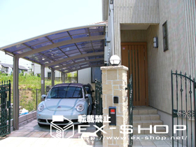 のカーポート カーブポートシグマII  縦連棟タイプ  積雪〜20cm対応 施工例