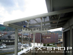 のバルコニー・ベランダ屋根 アルファテラス F型 単体  屋根タイプ  積雪〜20cm対応 施工例