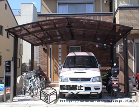 のカーポート レイナポート M合掌タイプ 積雪〜20cm対応 施工例