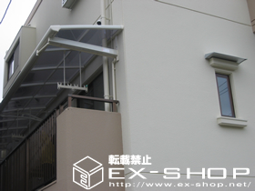 のバルコニー・ベランダ屋根 アルファテラス L型 連棟 ルーフタイプ  積雪〜20cm対応 施工例