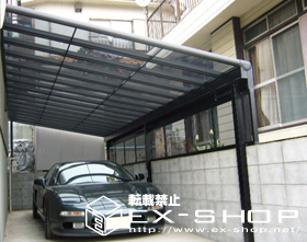 のカーポート アルファテラス F型  連棟 積雪〜20cm対応 施工例