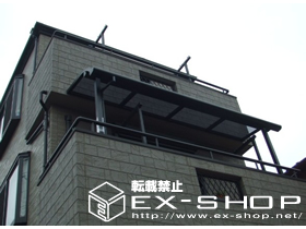 のバルコニー・ベランダ屋根 ライザーテラス R型 単体  屋根タイプ  積雪〜20cm対応 施工例