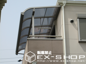 のバルコニー・ベランダ屋根 ライザーテラス R型 単体  屋根タイプ  積雪〜20cm対応 施工例