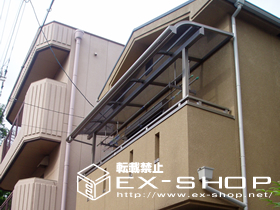 のバルコニー・ベランダ屋根 ライザーテラス R型 単体  屋根タイプ  積雪〜20cm対応 施工例