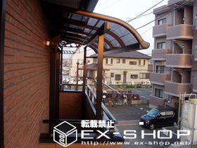 のバルコニー・ベランダ屋根 アルファテラス RB型 単体  屋根タイプ  積雪〜20cm対応 施工例