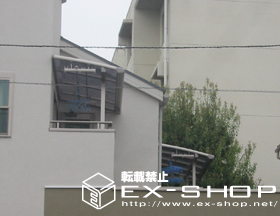 のバルコニー・ベランダ屋根 アルファテラス L型 単体  屋根タイプ  積雪〜20cm対応 施工例