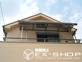 のバルコニー・ベランダ屋根 ライザーテラス R型 単体  屋根タイプ  積雪〜20cm対応 施工例