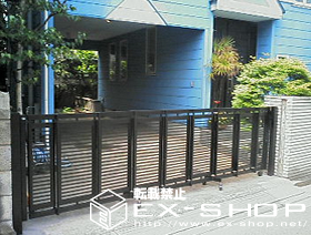 のカーゲート エクスライン伸縮ゲート1型 片開き 施工例