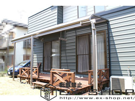 のテラス屋根 ライザーテラスR型 単体 テラスタイプ  積雪〜20cm対応 施工例