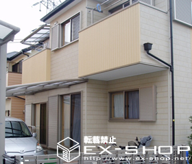 のバルコニー・ベランダ屋根 アルファテラスF型 単体  ルーフタイプ  積雪〜20cm対応 施工例