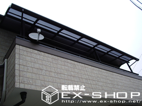 のバルコニー・ベランダ屋根 ライザーテラス R型 単体  屋根タイプ  積雪〜20cm対応 施工例