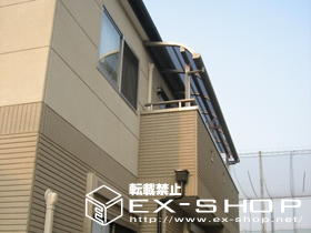 のバルコニー・ベランダ屋根 サンクテラス R型  連棟  屋根タイプ  積雪〜20cm対応 施工例