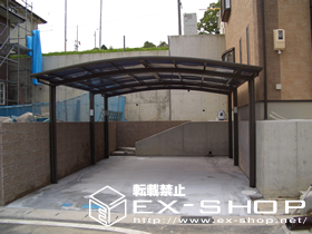 のカーポート カーブポートシグマII  ワイド+延長タイプ  積雪〜20cm対応 施工例