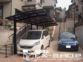 のカーポート カーブポートシグマII 縦連棟タイプ  積雪〜20cm対応 施工例