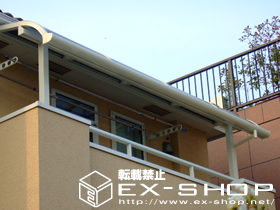 のバルコニー・ベランダ屋根 ライザーテラス R型 単体  屋根タイプ  積雪〜20cm対応 施工例