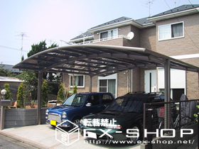 のカーポート カーブポートシグマII  ワイドタイプ  積雪〜20cm対応 施工例