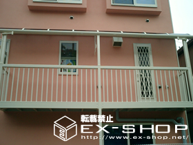 のバルコニー・ベランダ屋根 アルファテラスRB型 連棟  屋根タイプ  積雪〜20cm対応 施工例