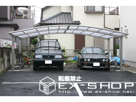 のカーポート カーブポートシグマII  ワイドタイプ  積雪〜20cm対応 施工例