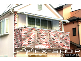 のバルコニー・ベランダ屋根 プリミテラス R型 単体  屋根タイプ  積雪〜20cm対応 施工例