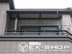 のバルコニー・ベランダ屋根 ライザーテラス R型 単体  屋根タイプ  積雪〜20cm対応 施工例