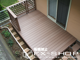 のウッドデッキ リコステージ + リコフェンス 施工例