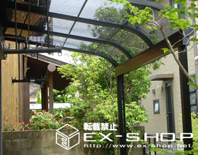 のテラス屋根 ライザーテラス R型 単体 テラスタイプ  積雪〜20cm対応 施工例