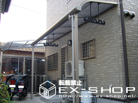 のテラス屋根 ライザーテラス R型 単体 テラスタイプ  積雪〜20cm対応 施工例