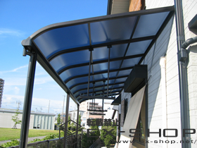 のテラス屋根 プリミテラス R型 連棟 テラスタイプ  積雪〜20cm対応 施工例