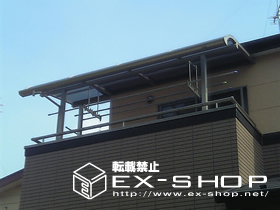 のバルコニー・ベランダ屋根 ライザーテラス R型 単体  屋根タイプ  積雪〜20cm対応 施工例