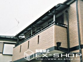 のバルコニー・ベランダ屋根 アルファテラス RB型 連棟  屋根タイプ  積雪〜20cm対応 施工例